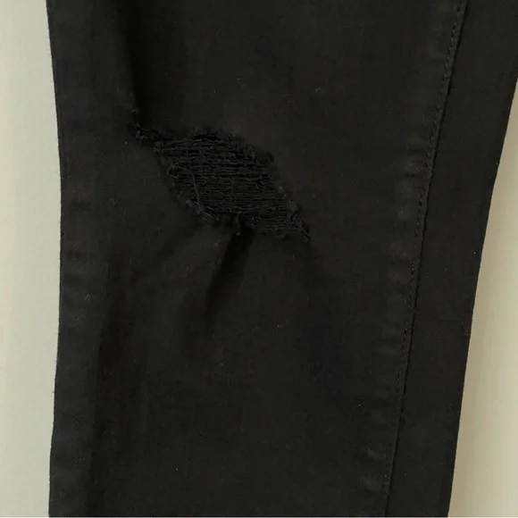 Paige Verdugo Ultra Skinny Black Eclipse Destructed Jeans Size 29 - Picture 8 of 12